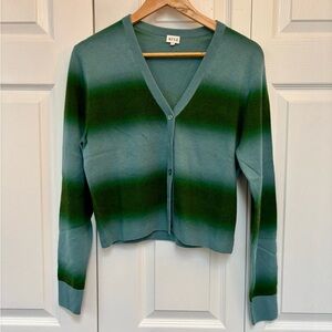 KULE Millie Sweater cashmere Ombre V-Neck Cardigan Medium NWOT
